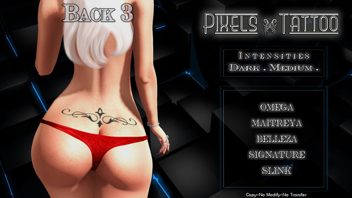 PIXELS CREATION - BACK 3 TATTOO SHOPPING BAG