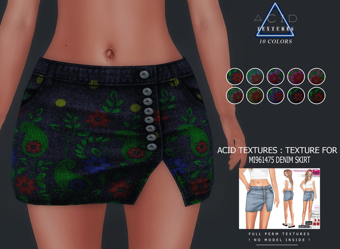 ACID TEXTURES - Texture for MI961475 Denim Skirt