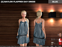[S] Baylor Flapper Day Dress Blue