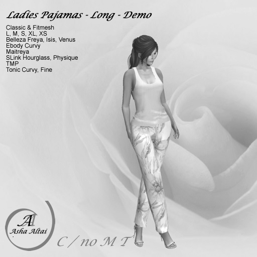 AA - Demo - Ladies Pajama Set - Long