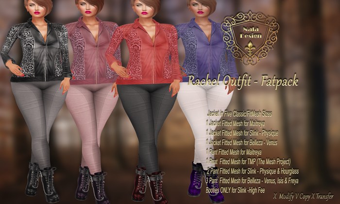 Nala Design - Rachel Outfit Fatpack  - Mesh & Classic Bodies