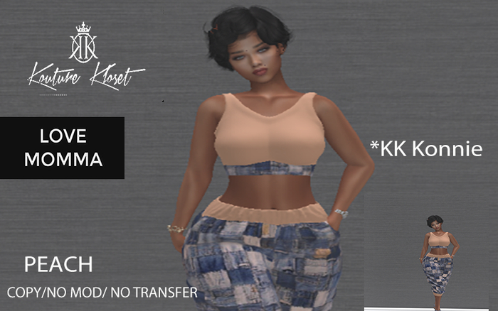 *KK Konnie Top & Pants Peach MOMMA (ADD TO UNPACK)