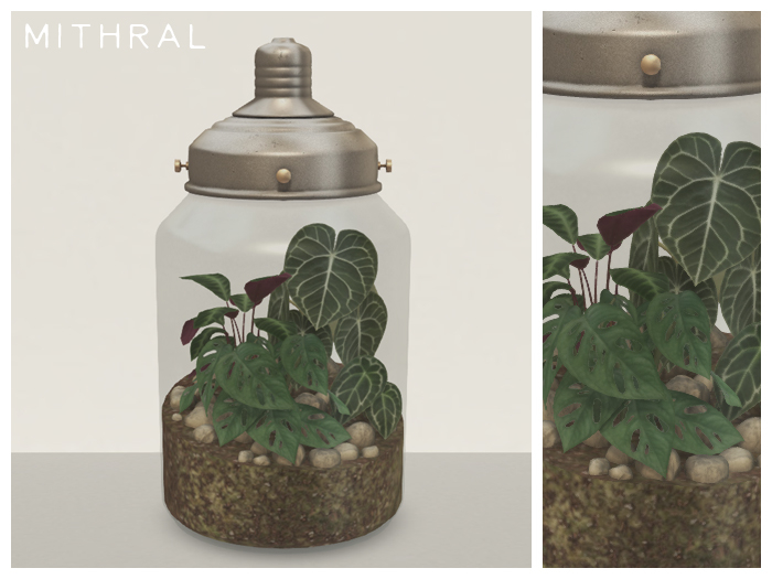 Mithral * Jar Terrarium (Silver)