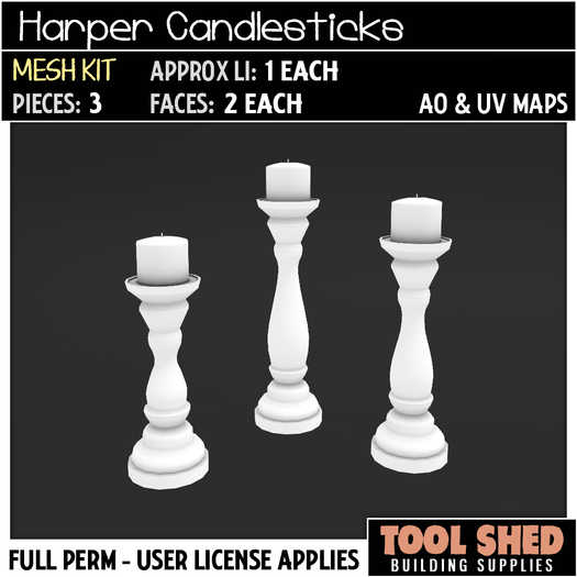 Tool Shed - Harper Candlesticks Mesh Kit