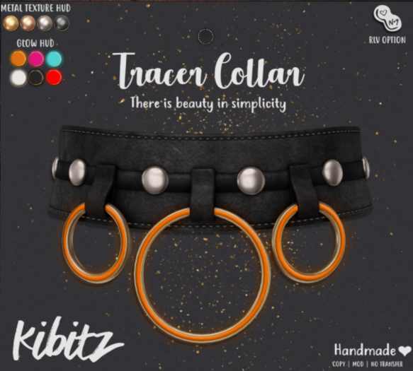 Kibitz - Tracer collar - black