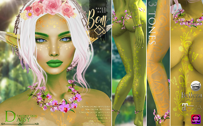 -Elemental- 'Daisy' Fantasy Skin - FATPACK With BOM!