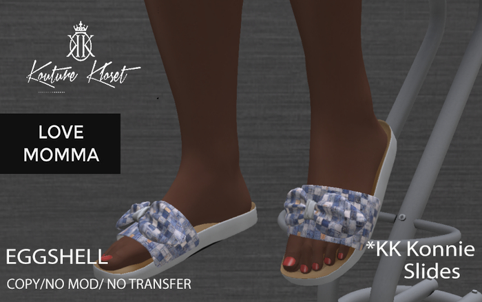 *KK Konnie Slipper Eggshell  (ADD TO UNPACK)