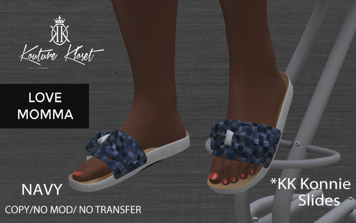 *KK Konnie Slipper   Navy  (ADD TO UNPACK)