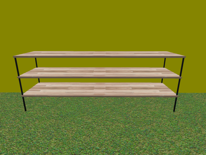 3 Panel wood shelf (C/M)