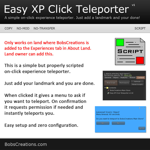 Easy XP Click Teleporter