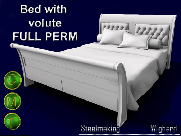 Bed with volute FULL PERM