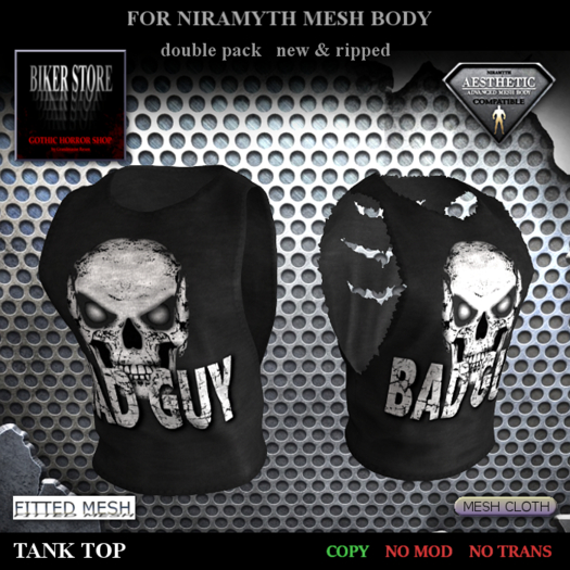 #Aesthetic Tank Top BAD GUY double pack