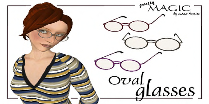 Oval glasses - 4 COLOR PACK [by Pretty Magic]