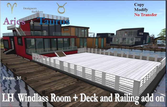 LH Windlass Additional Room + Deck and Railing* Aries & Taurus *