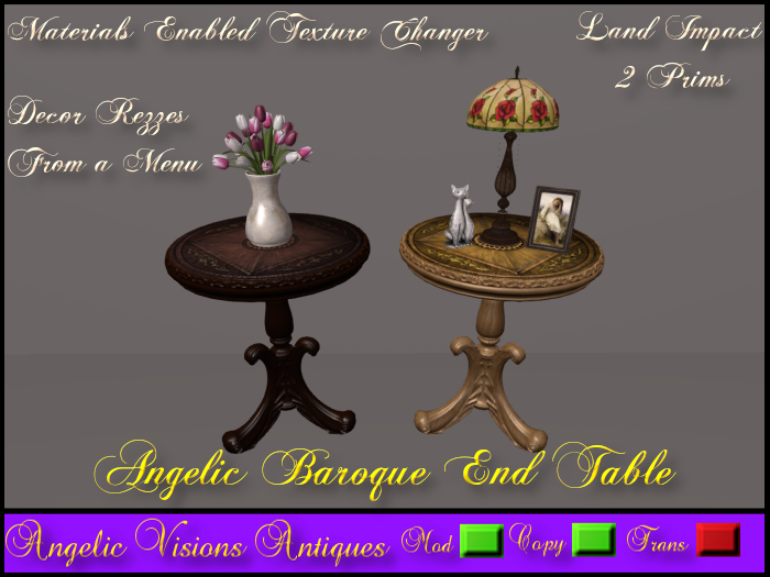 Angelic Baroque End Table