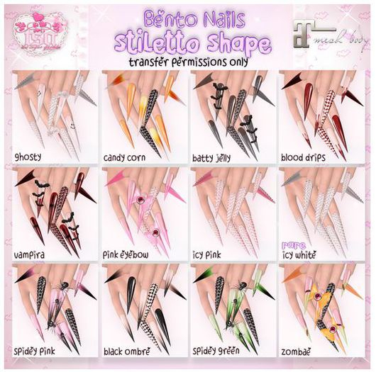 .tsg. Bento Nails - Stiletto Shape - Spidey Green