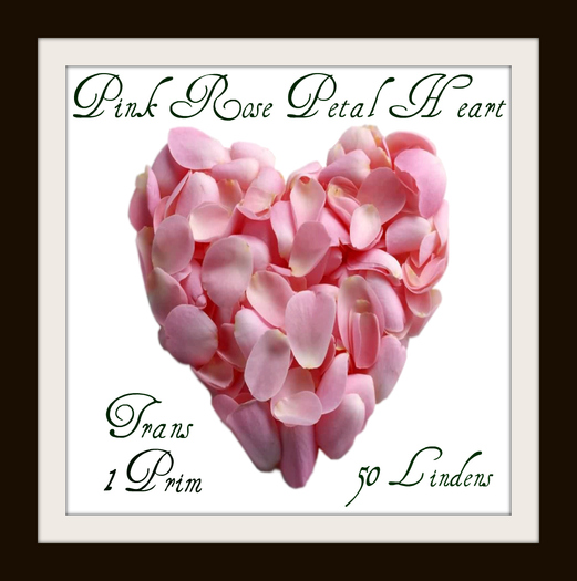 Pink Rose Petal Heart