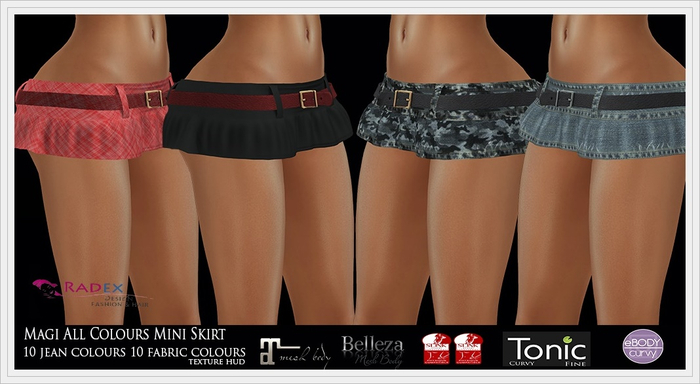 RADEXR-2  Mesh Magi All Colours Mini Skirt