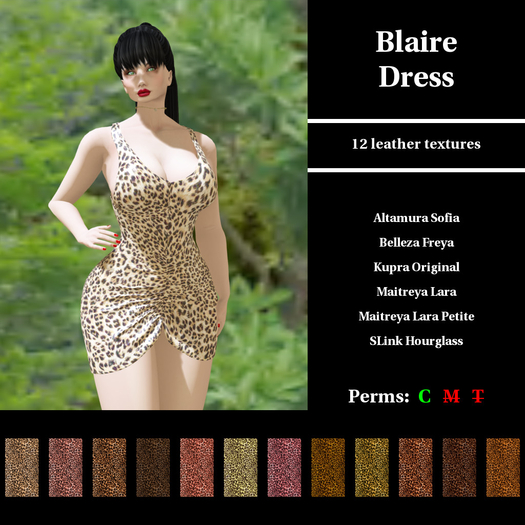 CDKC.10200001 - Blaire Dress - leopard skin set 3 demo