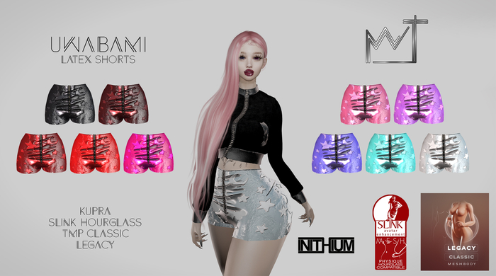 // UWABAMI // Latex Shorts FATPACK
