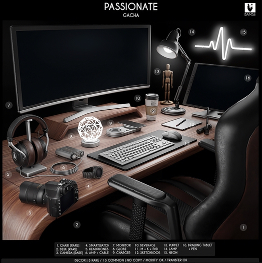 2. BAMSE : Passionate - Desk RARE