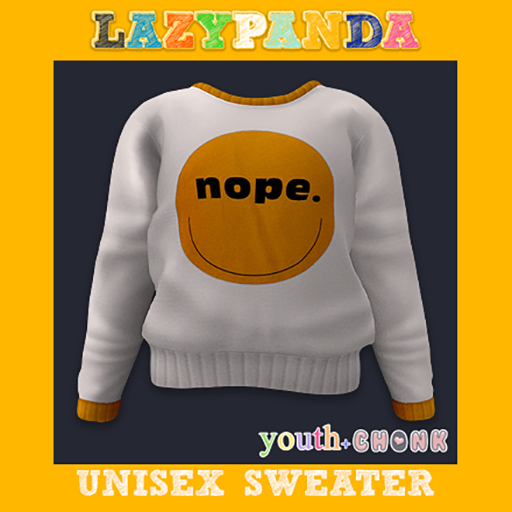  ♥ SALE ♥ LazyPanda - Unisex Sweater - Nope - Youth  ♥ SALE ♥