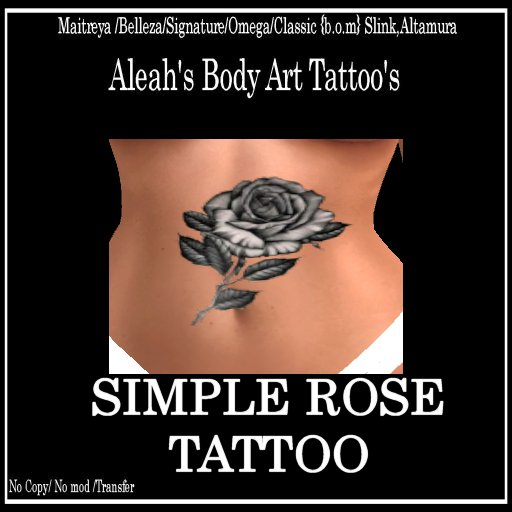 SIMPLE ROSE TATTOO