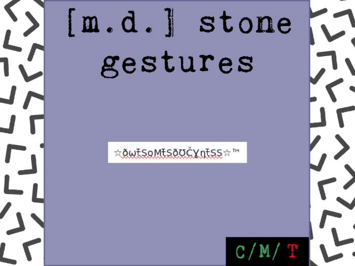/Awsauce. By [m.d.] stone gestures