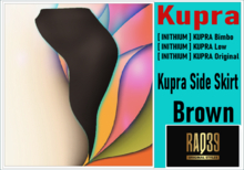 [R39] Kupra Side Skirt Brown