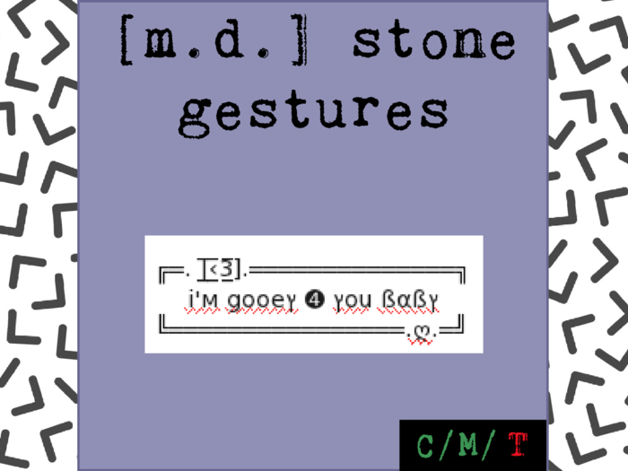 /Gooey4you. By [m.d.] stone gestures