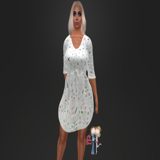 Pink & Green Dress