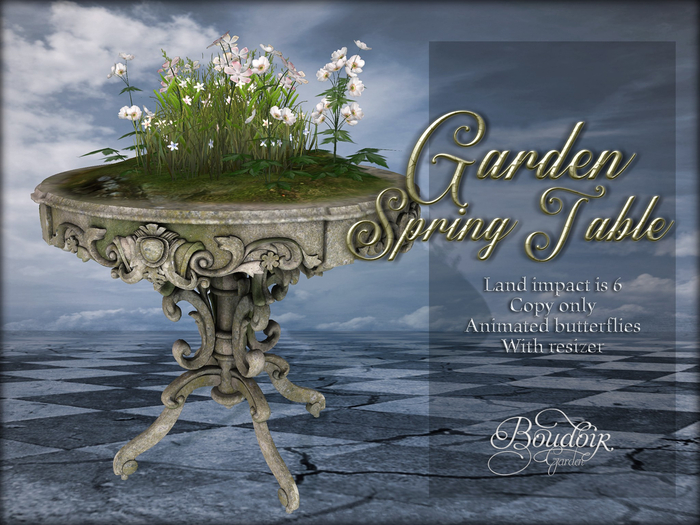 Boudoir Garden-Garden Spring Table