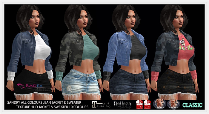 RADEX F 102 Mesh Sandry All Colours Jean Jacket & Sweater