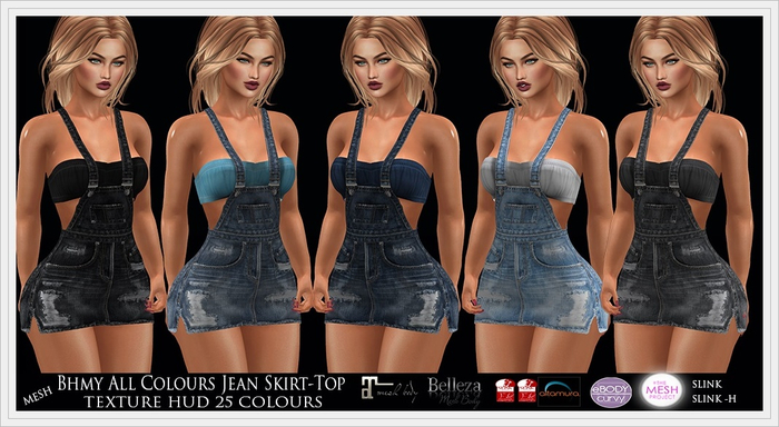 RADEX F 104 Mesh Bhmy All Colours Jean Skirt-Top