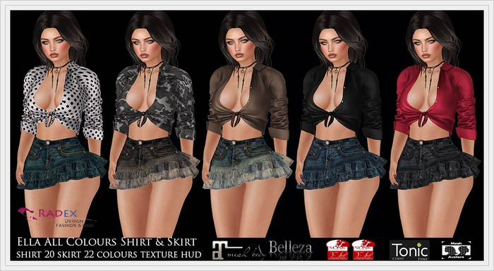 RADEX F 104 Mesh Ella All Colours Shirt & Skirt