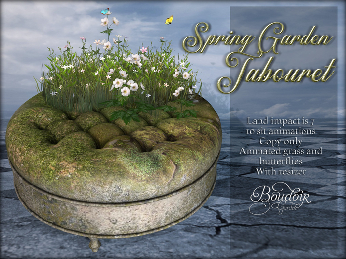Boudoir Garden-Spring Garden Tabouret