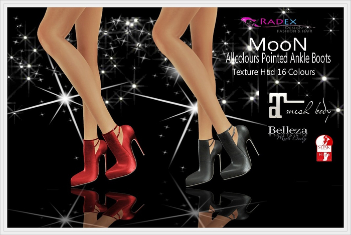 RADEX Mesh Moon  All Colours Pointed Ankle Boots