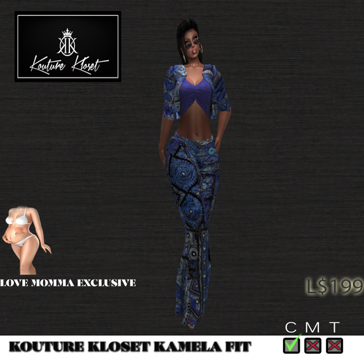 *KK KAMELA JACKET & PANTS MOMMA ROYAL (ADD TO UNPACK)