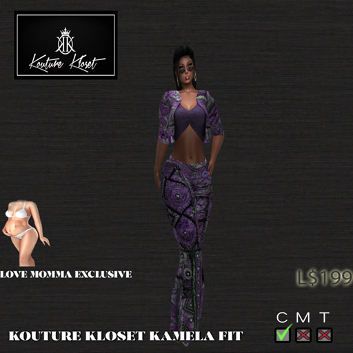 *KK KAMELA JACKET & PANTS MOMMA PURPLE (ADD TO UNPACK)
