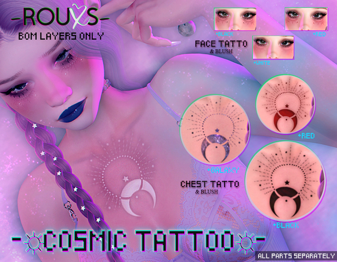 -ROUXS- cosmic tattoo set