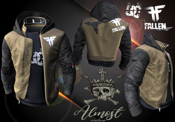 <Almost< Fallen Hooded Jacket and DC sweater