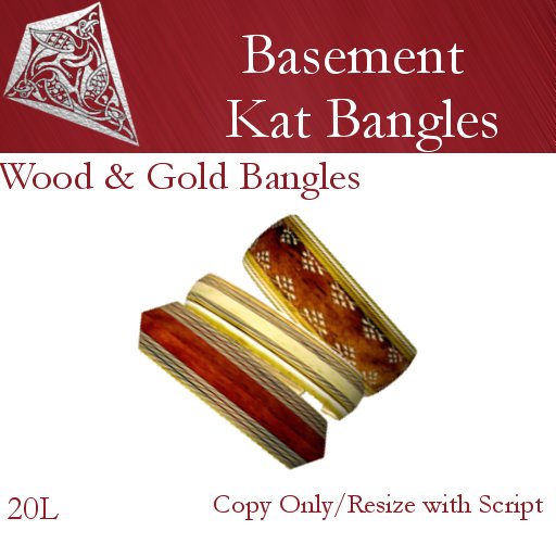 Wood & Gold Bangles