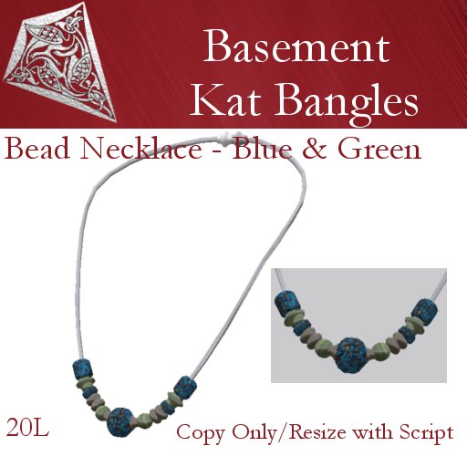 Stone Bead Necklace in Blue & Green