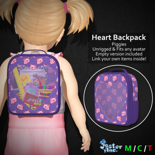[Jester Inc.] Piggies Heart Backpack!