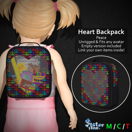[Jester Inc.] Peace Heart Backpack!