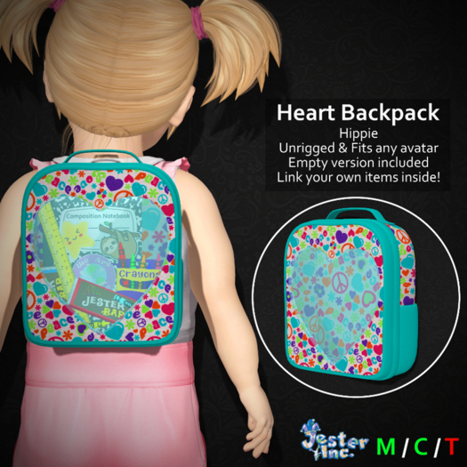 [Jester Inc.] Hippie Heart Backpack!