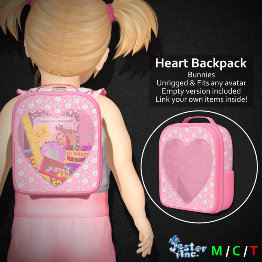 [Jester Inc.] Bunnies Heart Backpack!