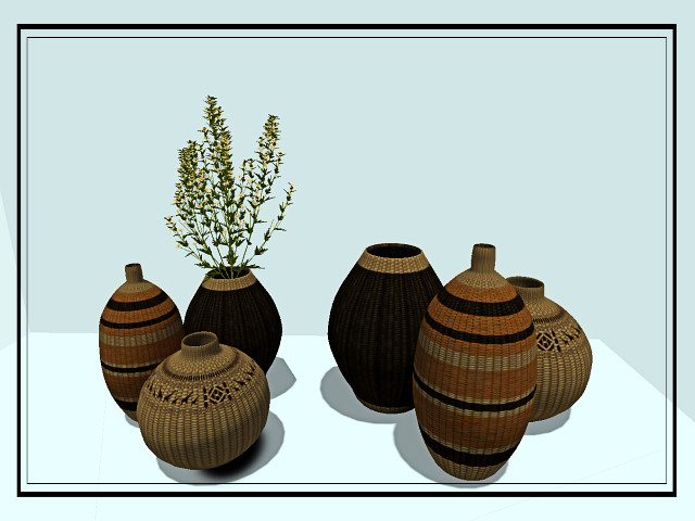 [AE] Home Decor - African Weave Vases