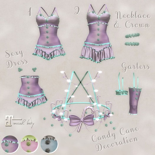 * Caroll * Light Green Necklace & Crown