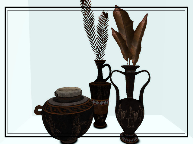 [AE] Home Decor - Ancient Pottery Set B 